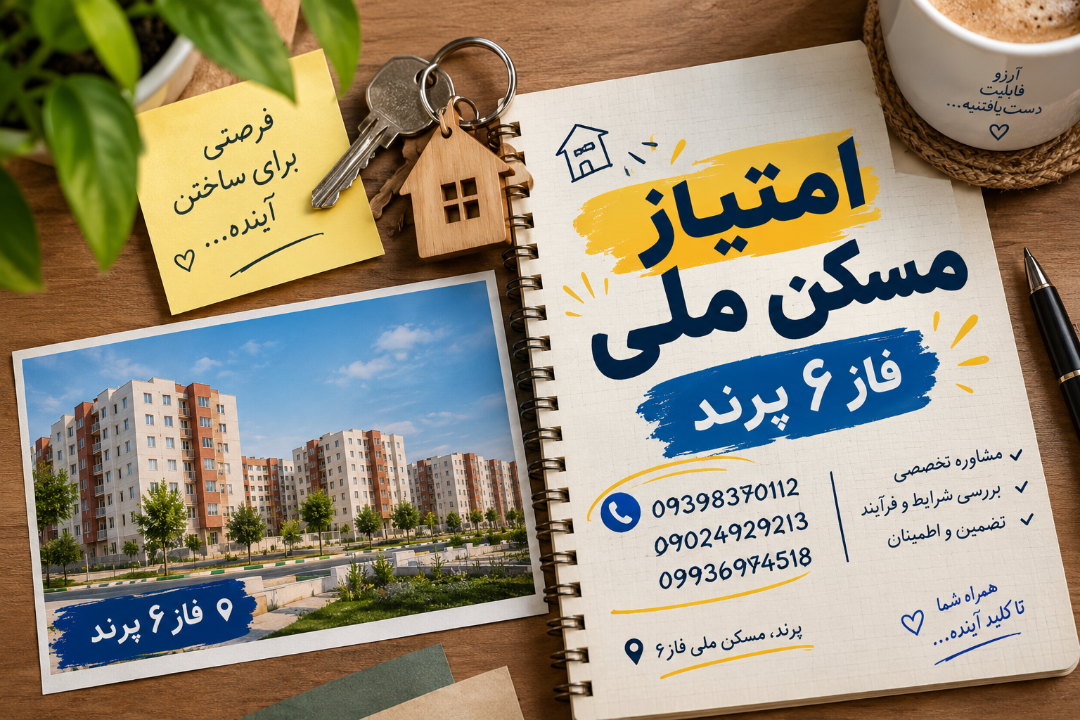 امتیاز مسکن ملی فاز ۶ پرند | 09398370112